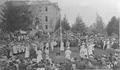 Crowning of queen and winding the May pole, May Day