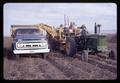 Potato combine at Phil Clowers Ranch, Madras, Oregon, 1966