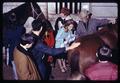 Professor Al Oliver and students in horsemanship class, Oregon State University, Corvallis, Oregon, circa 1969