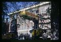 Van hoisted to 3rd floor of Agricultural Hall to move Microbiology equipment, Oregon State University, Corvallis, Oregon, circa 1970