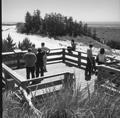 People standing on observation deck in dunes(3)