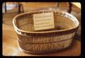 Hand woven basket, 19 x 17 x 7 inches