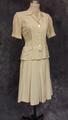 Skirt suit of ivory cotton