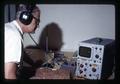 Julius Rudinsky recording bark beetle chirps, Oregon State University, Corvallis, Oregon, circa 1972