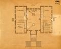 Floor plan showing Administration Building first floor in 1895.