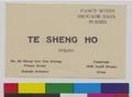 Business card of Te Sheng Ho