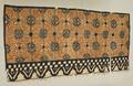 Textile Panel to accessorize matching dress of Siapo cloth, made from pounding the inner bark of the Mulberry tree