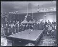 Rialto Billiard Hall-Portland, OR., Mayor Baker introducing, Hoppe and Peterson Exhibition match