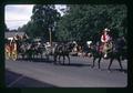 Reub Long and another driving a mule team, Lakeview Rodeo and Parade, Lakeview, Oregon, circa 1970