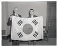 Presentation of a Korean flag to OSU President James Jensen