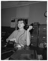 Unidentified member of the OSC News Bureau or Department of Journalism, 1956