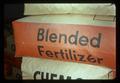 Closeup of fertilizer bag, Oregon, 1975