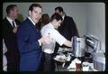 David Elle cooking fish sausage, Seafoods Laboratory, Oregon State University, Astoria, Oregon, circa 1965