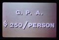 GPA, $250/Person presentation slide, 1979