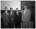 Dr. Tsoo King, Dr. Vernon Cheldelin, and colleagues at Biology Colloquium, 1956