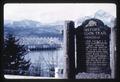 Bonneville Dam and Oregon Trail historic marker, 1966