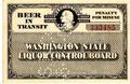 Beer transit ticket - Washington State Liquor Control Board