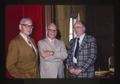 Wilbur Cooney, Paul Elliker, and Bob Henderson at Elliker's retirement party, Oregon State University, Corvallis, Oregon, 1976