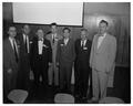 Dr. Tsoo King, Dr. Vernon Cheldelin, and colleagues at Biology Colloquium, 1956