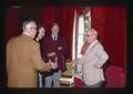 Wilbur Cooney, Dave Moore, Jack Davis, and Paul Elliker at Elliker's retirement party, Oregon State University, Corvallis, Oregon, 1976