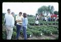 Jerry Nibler, Gary Beall, and Knud Swenson near Chicano strawberry workers picketing North Willamette Experiment Station, Oregon State University, Aurora, Oregon, circa 1972