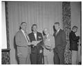 Dean H.P. Hansen receiving Oregon Academy of Science awards, 1958