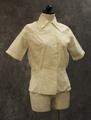 Women's U.S. Navy uniform blouse of soft white cotton with short sleeves
