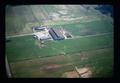 Aerial view of dairy barns and pastures, Oregon state University, Corvallis, Oregon, 1975