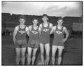 Participants in a state high school track meet held at Bell Field