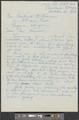 Letter to Gertrude Bass Warner from Miss Maude Frances Barnes(?)