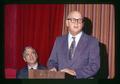 Paul Weswig speaking at Triad Club meeting, Oregon State University, Corvallis, Oregon, circa 1973