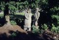 Statue of pioneer couple in S. Jone's backyard