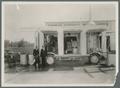 Portable canning equipment in front of Thomas General Merchandise, circa 1932