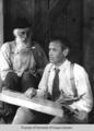 George Leoman, farmer, and John Jacob Niles with dulcimer