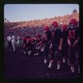 Oregon State players on the sideline at the Rose Bowl