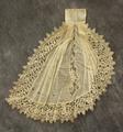 Jabot yoke panel of cotton or linen and lace