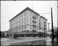 Nortonia Hotel, on corner of 12th and Stark, Portland. Store on corner, ground level.