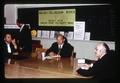 Jim Dunn, Jesse Bone, and Ken Munford at Oregon State University Press Board of Governors meeting, Corvallis, Oregon, circa 1973