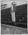 Rally King Duane (Bud) Goodman photographed in Parker Stadium, May 1957