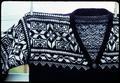 approx. 27 x 23 inch Black (sweaters from patterns bought from Mrs. R.)