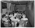 Members of the Beaver crew team meeting in the training barn