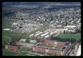 Aerial view of Oregon State University west campus and Corvallis, looking to the north, Oregon, April 7, 1969