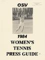 1984 Oregon State University Women's Tennis Media Guide