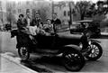 Students riding in a car