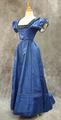 Dress of blue silk taffeta
