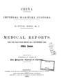 Medical Reports for the Half Year Ended 30th September, 1885