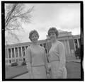 Toni Turner and Gail Nomi, OSU students and Rose Festival Princesses, 1962