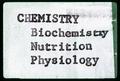 Chemistry subdisciplines at OSU, circa 1962