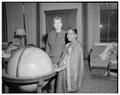 Home Economics Dean Miriam Scholl with a visiting professor from India, February 1959