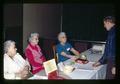 Women at Mid Valley Coin Club meeting registration table, Corvallis, Oregon, 1971